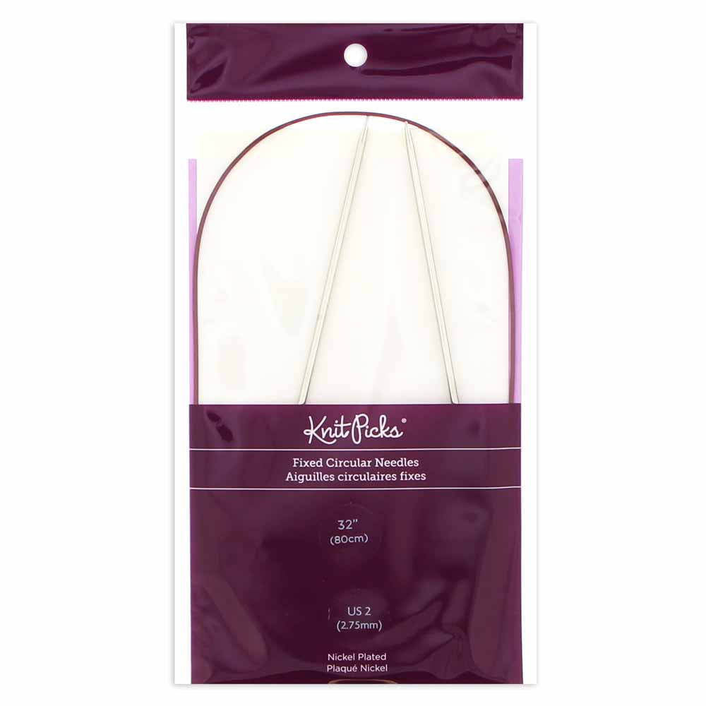 KNIT PICKS Nickel Plated Circular Knitting Needles - 80cm (32") - 2.75mm/US 2