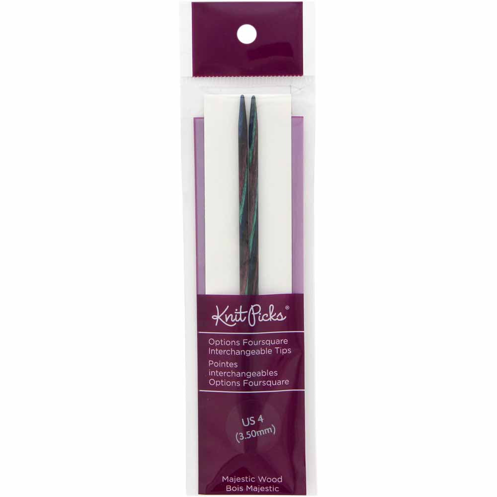 KNIT PICKS Foursquare Majestic Wood Interchangeable Circular Needle Tips 12cm (5") - 3.5mm/US 4