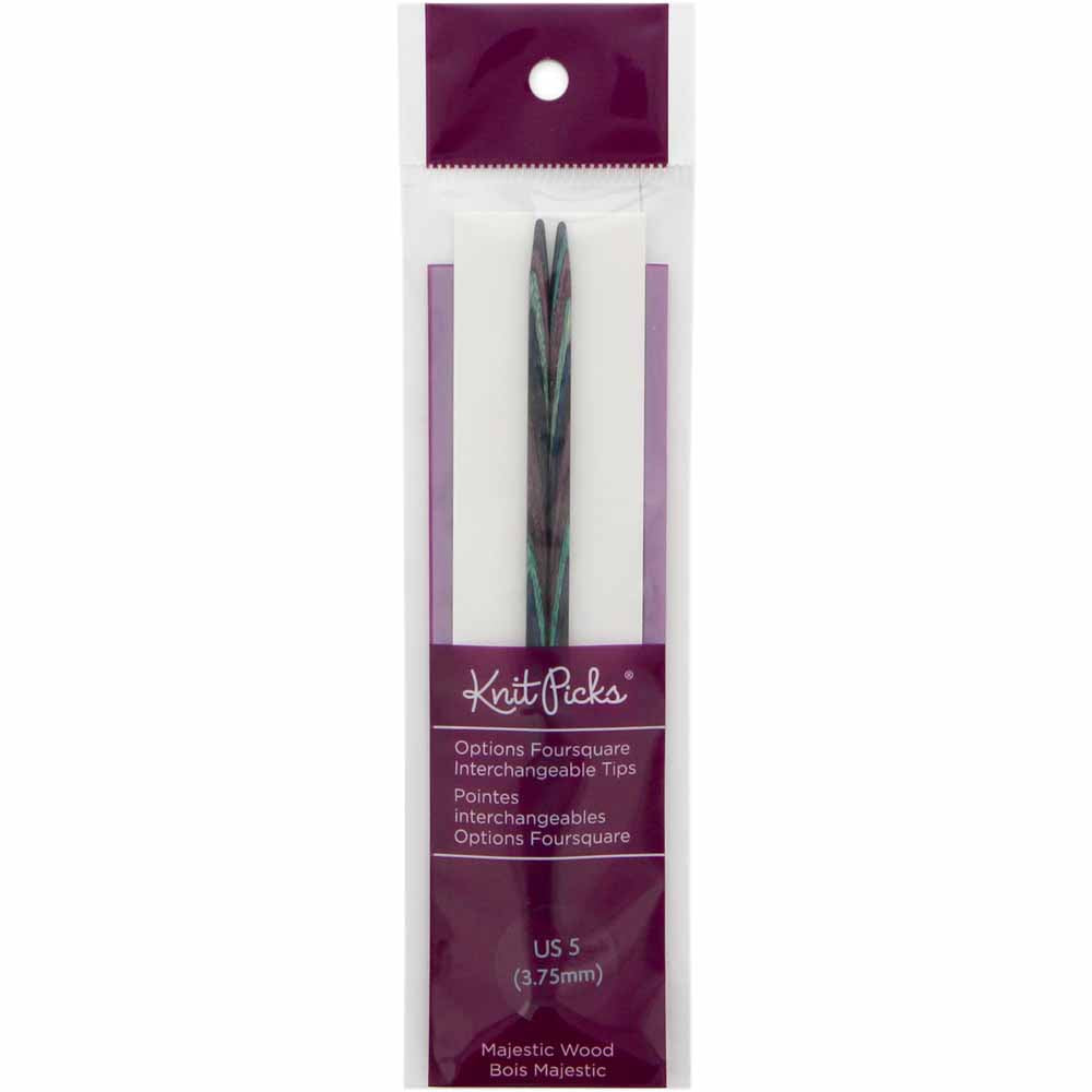 KNIT PICKS Foursquare Majestic Wood Interchangeable Circular Needle Tips 12cm (5") - 3.75mm/US 5
