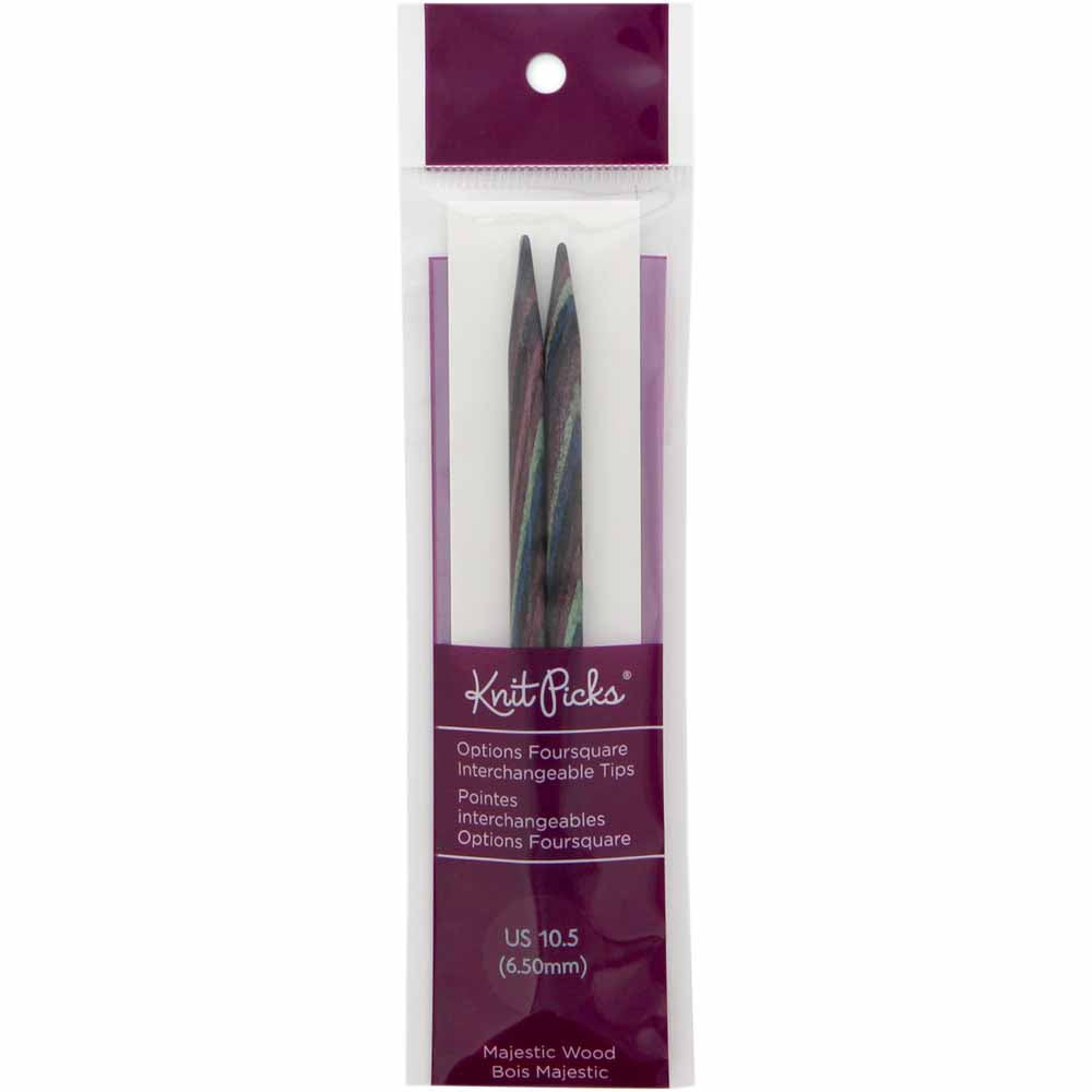 KNIT PICKS Foursquare Majestic Wood Interchangeable Circular Needle Tips 12cm (5") - 6.5mm/US 10.5