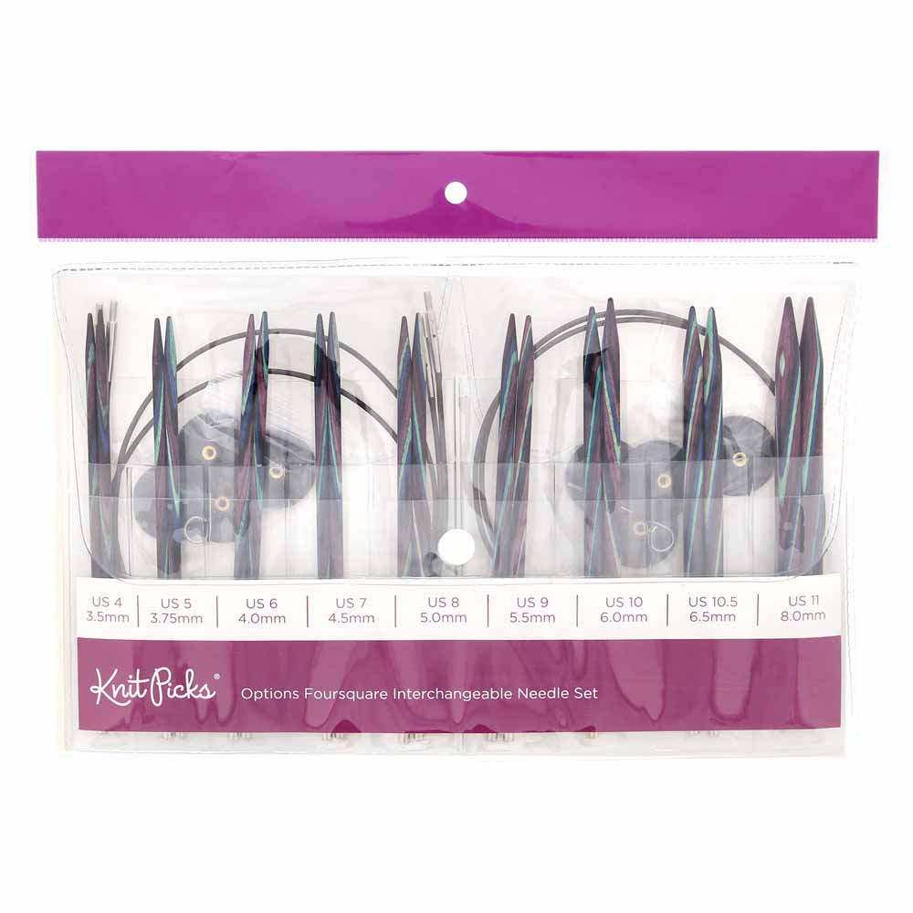KNIT PICKS Options Foursquare Majestic Interchangeable Circular Needle Set - 12cm (5")