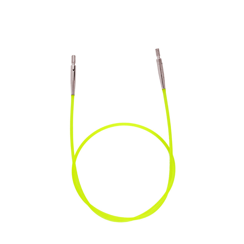 KNITPRO Interchangeable Needle Cable60cm Green 35cm (14 in.) to make 60 cm (24 in.) - Neon