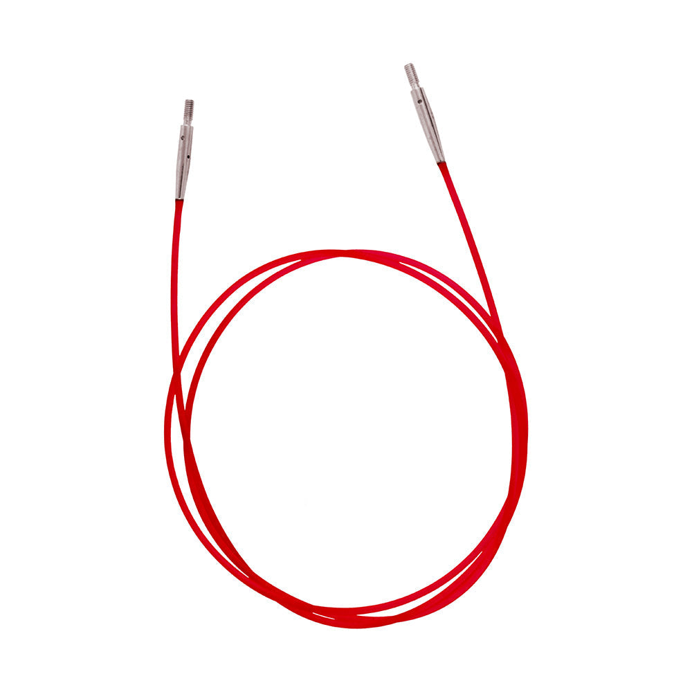 KNITPRO Interchangeable Needle Cable100cm Red 76cm (30 in.) to make 100cm (40 in.) needle