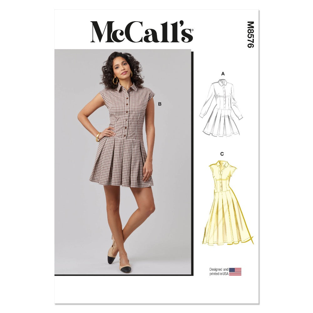 MCCALLS M8576 Misses' Dress with Sleeve and Length Variations
