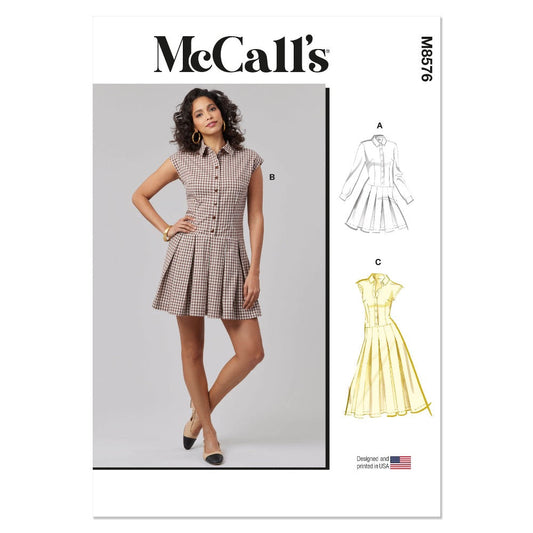 MCCALLS M8576 Misses' Dress with Sleeve and Length Variations