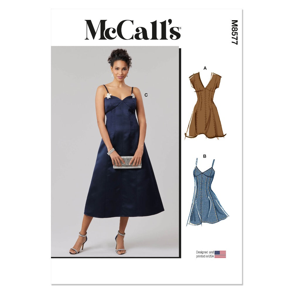 MCCALLS M8577 Misses' Dress with Sleeve and Length Variations