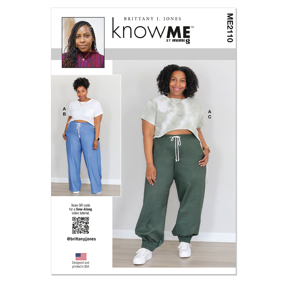KNOW ME ME2110 Misses' and Women's Knit Top and Woven Pants by Brittany J. Jones