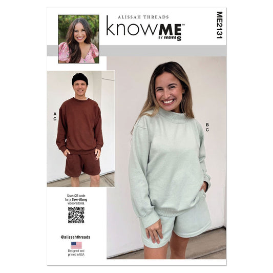 KNOW ME ME2131 Unisex Knit Sweatshirts and Shorts by Alissah Threads