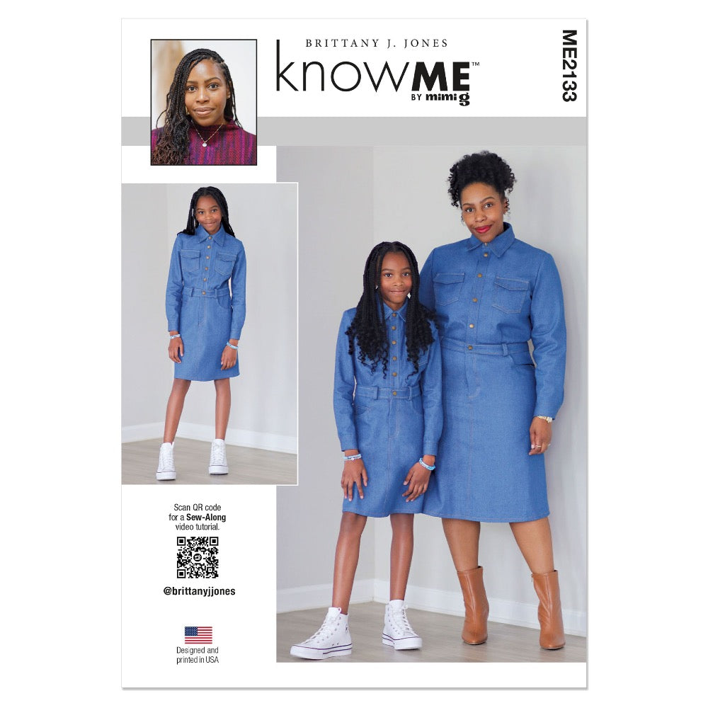 KNOW ME ME2133 Girl's and Misses' Denim Dress by Brittany J. Jones