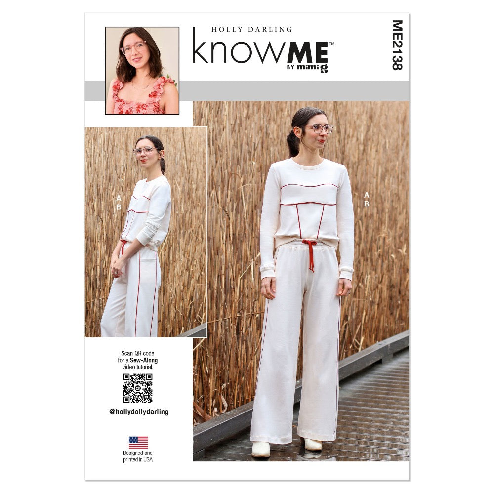 KNOW ME ME2138 Misses' Sweatsuit Top and Pants by Holly Darling