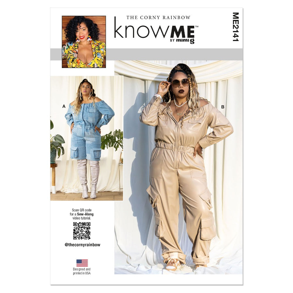 KNOW ME ME2141 Misses' Jumpsuit in Two Lengths by The Corny Rainbow
