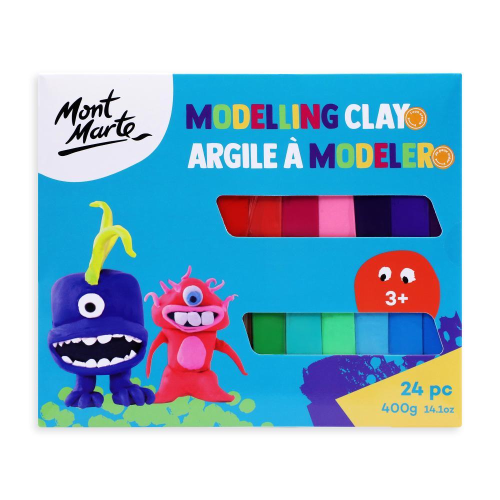 MONT MARTE Kids Modelling Clay - Bright Colours - 24pcs