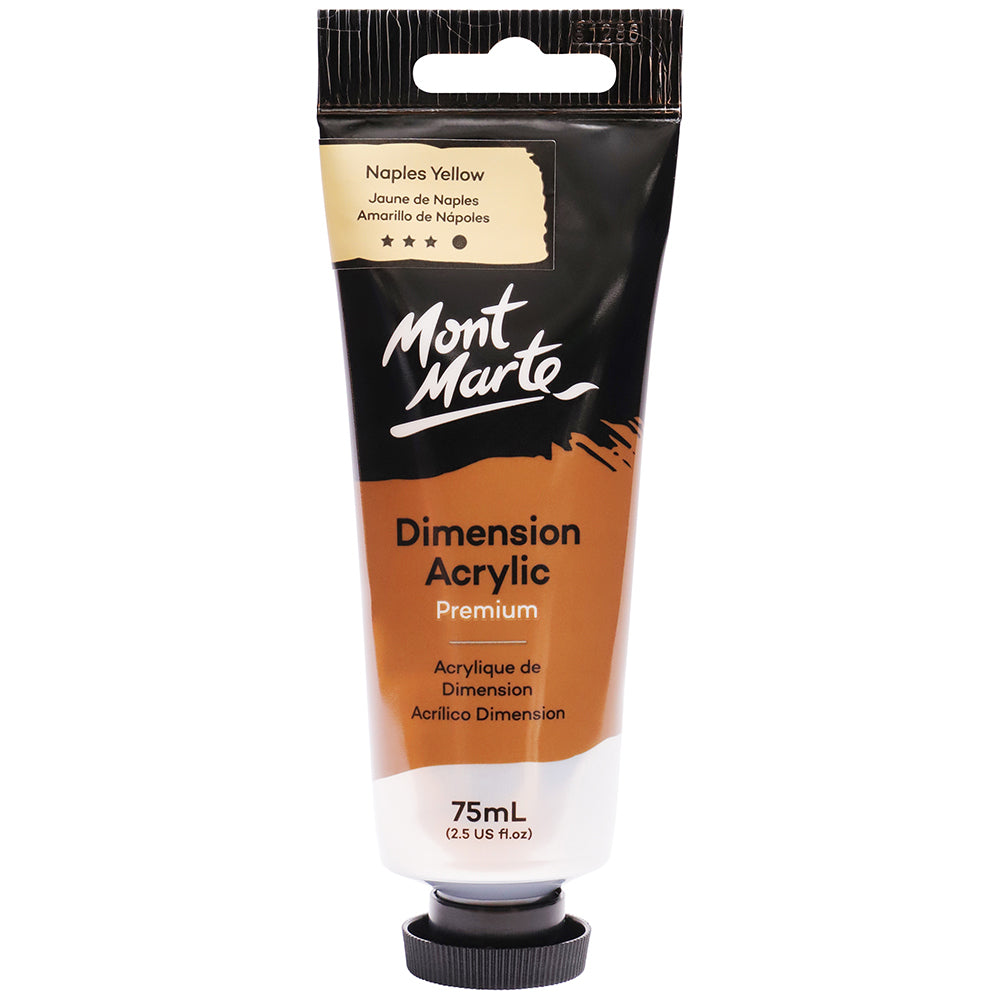 MONT MARTE Dimension Acrylic Paint - 75ml - Naples Yellow