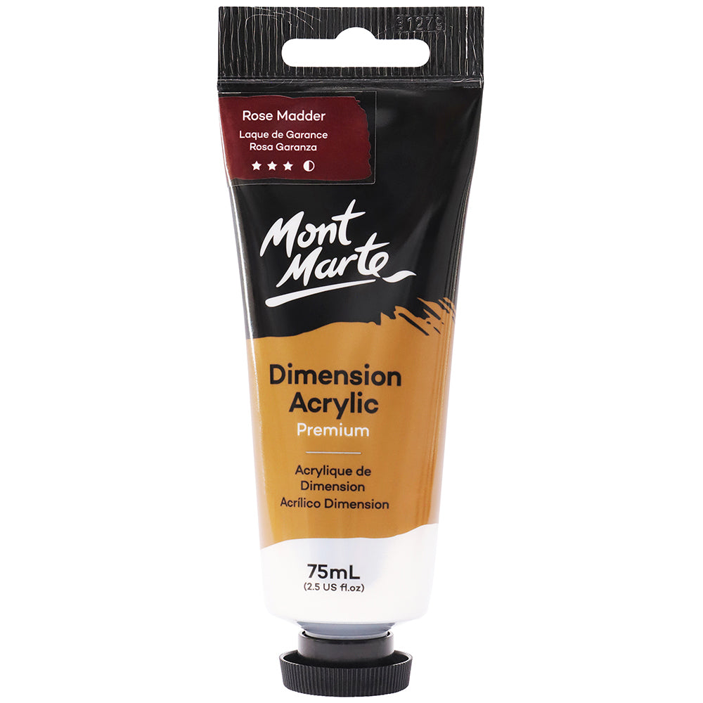 MONT MARTE Dimension Acrylic Paint - 75ml - Rose Madder