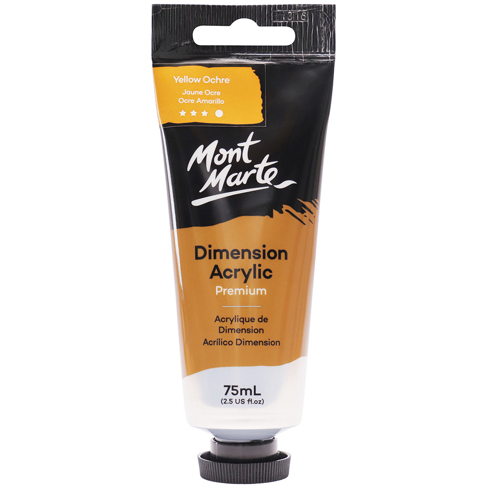 MONT MARTE Dimension Acrylic Paint - 75ml - Yellow Ochre