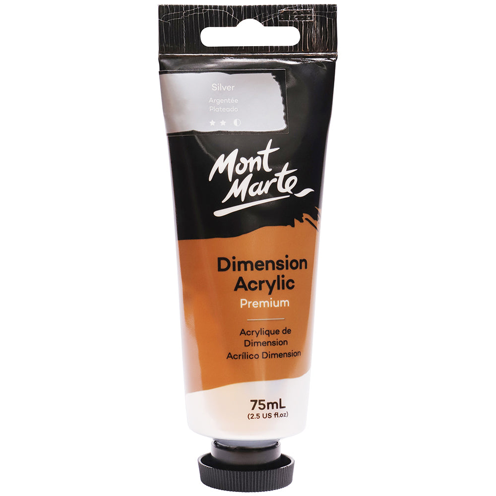 MONT MARTE Dimension Acrylic Paint - 75ml - Silver