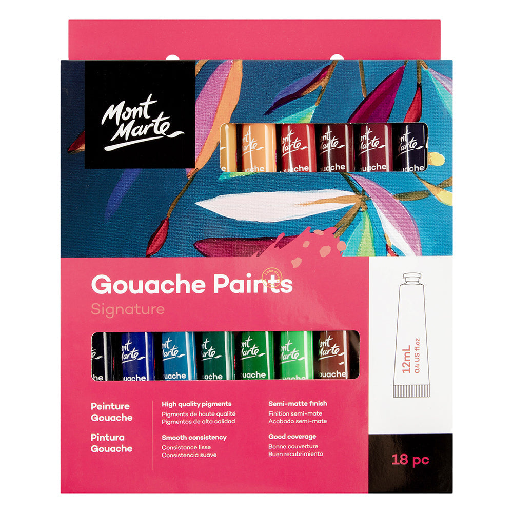 MONT MARTE Gouache Paints 12ml - 12pcs