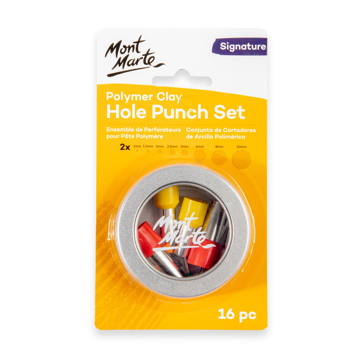 MONT MARTE Polymer Clay Hole Punch Set - 16 pcs