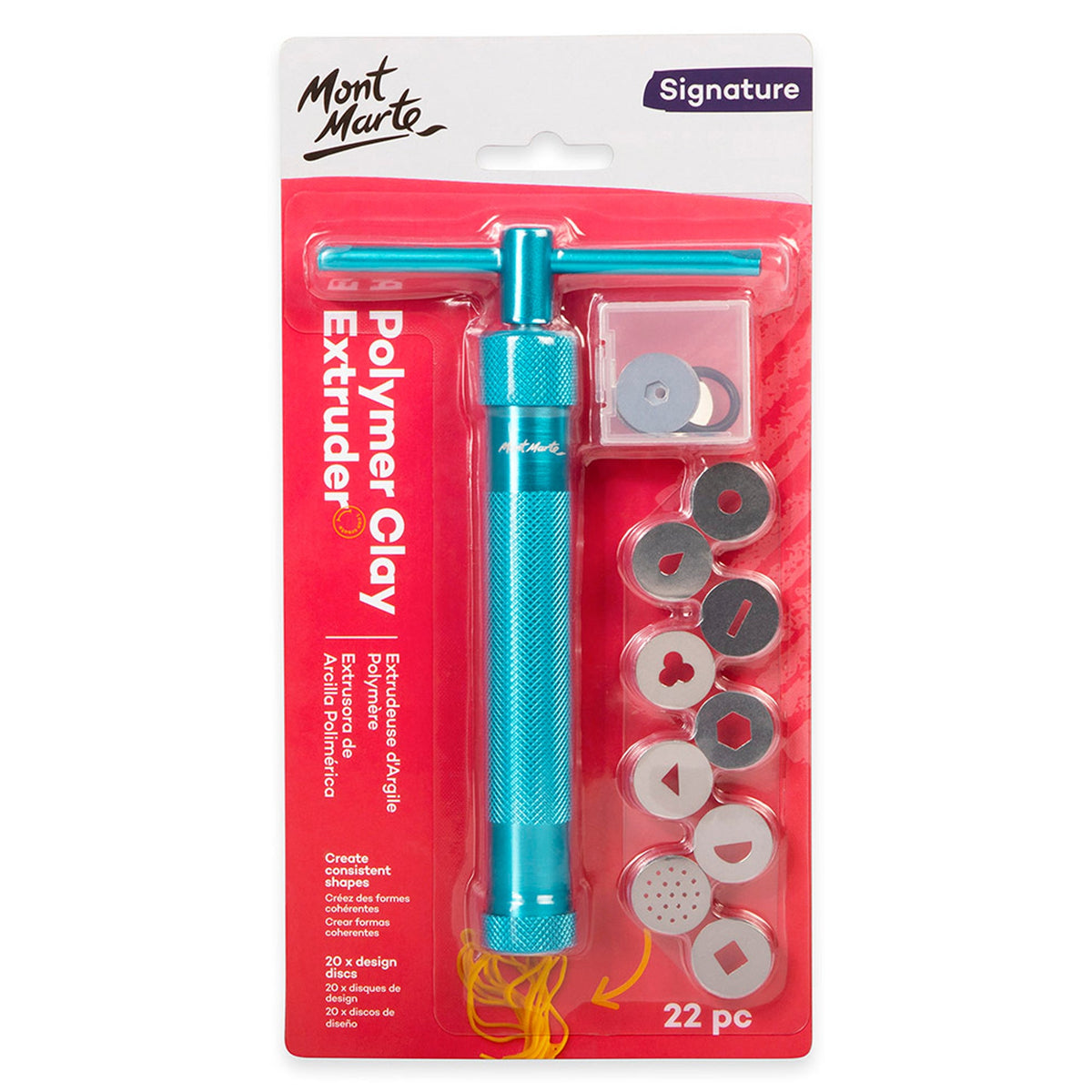 MONT MARTE Polymer Clay Extruder - 22 pcs
