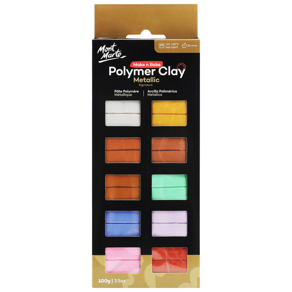 MONT MARTE Make n Bake Polymer Clay - Metallic 100g (3.5oz)