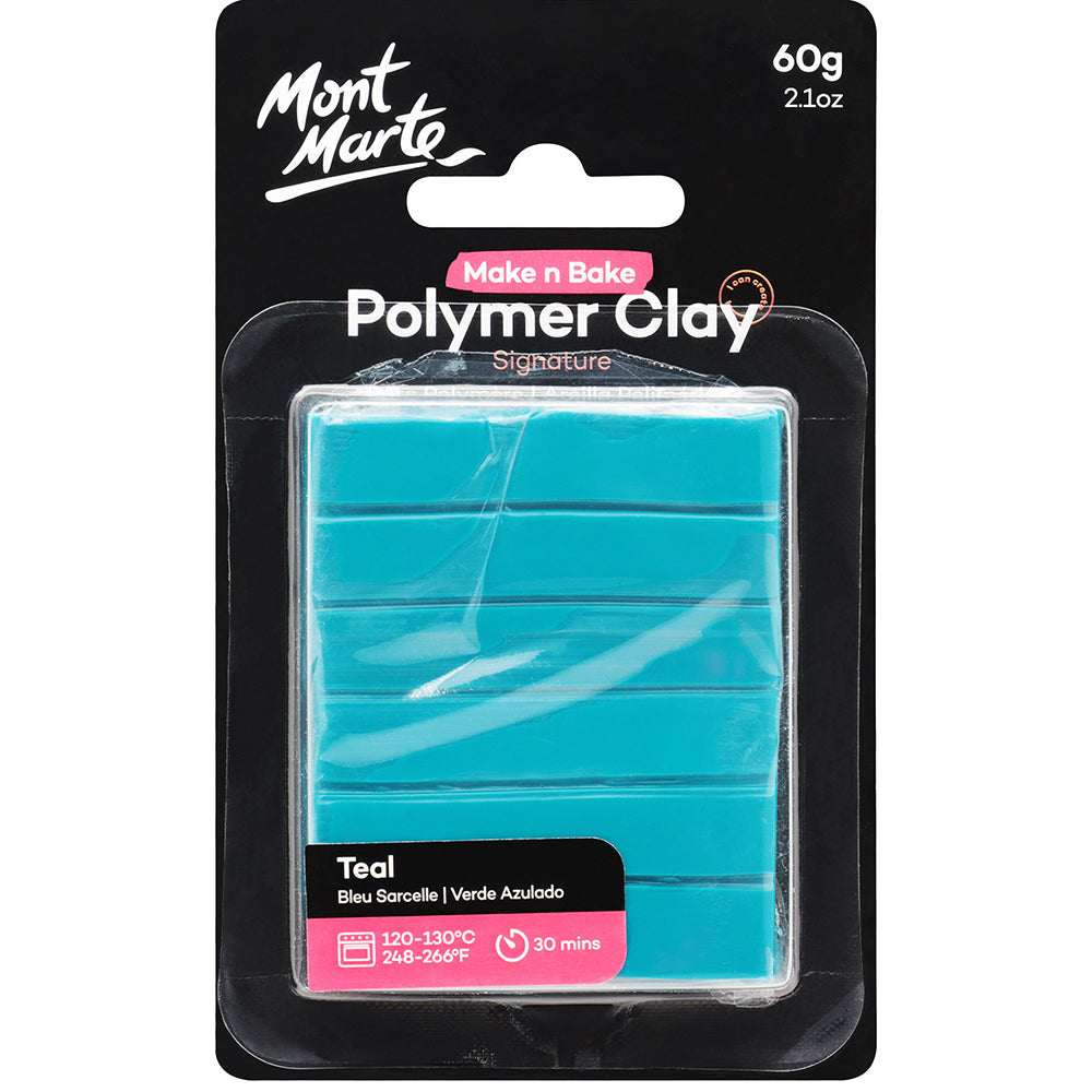 MONT MARTE Make n Bake Polymer Clay 60g (2.1oz) - Teal 1 pc