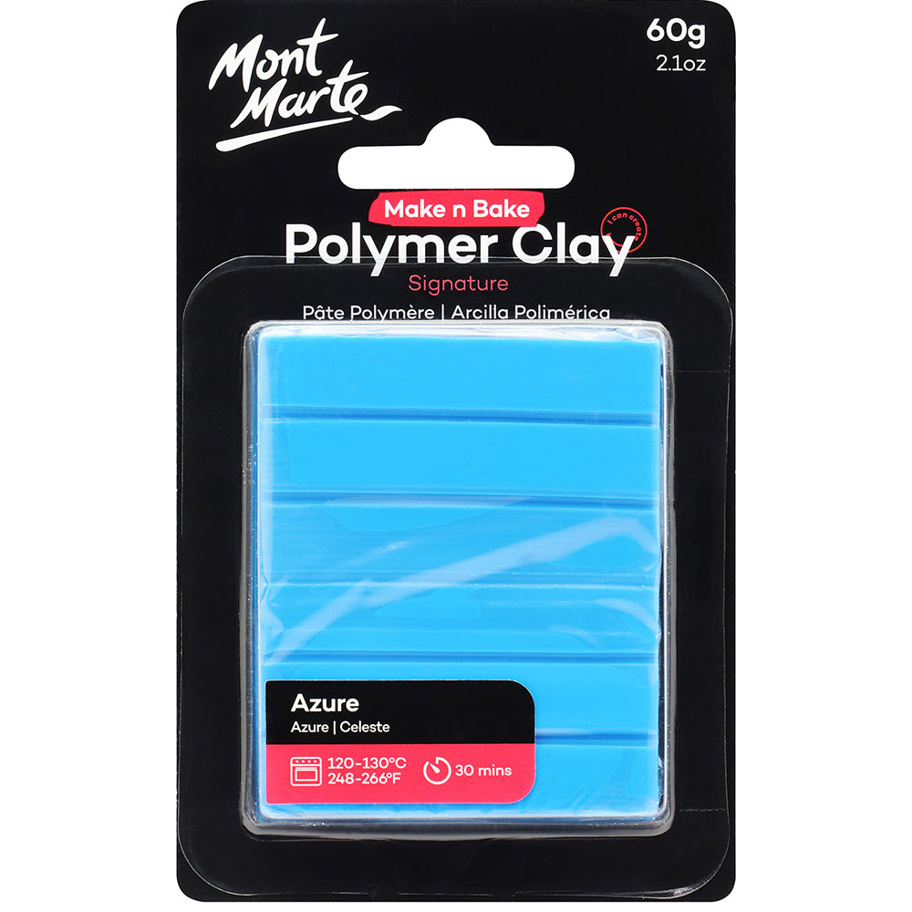 MONT MARTE Make n Bake Polymer Clay 60g (2.1oz) - Azure 1 pc