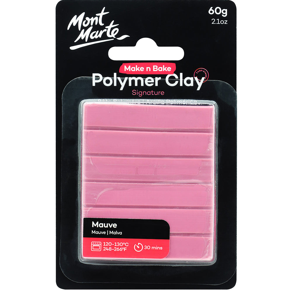 MONT MARTE Make n Bake Polymer Clay 60g (2.1oz) - Mauve 1 pc
