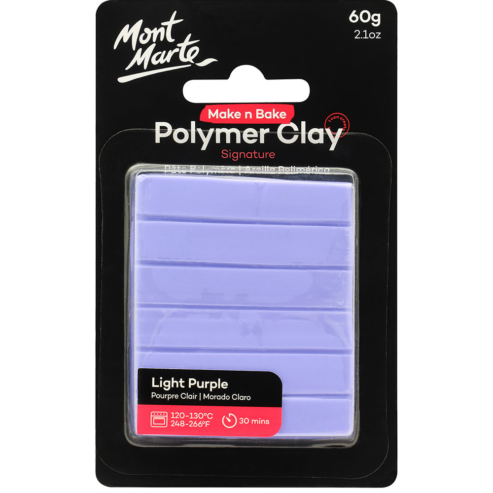 MONT MARTE Make n Bake Polymer Clay 60g (2.1oz) - Light Purple 1 pc