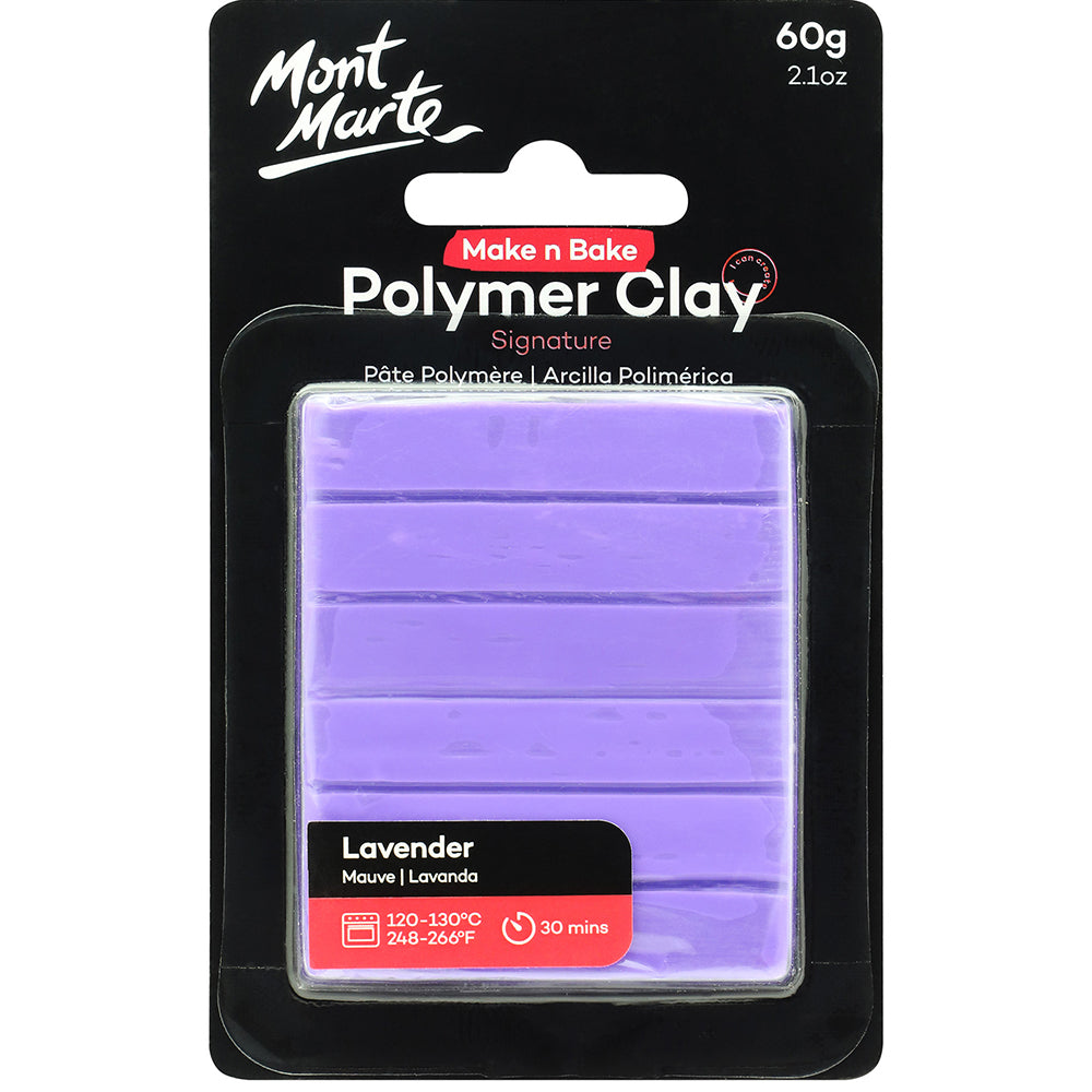 MONT MARTE Make n Bake Polymer Clay 60g (2.1oz) - Lavender 1 pc