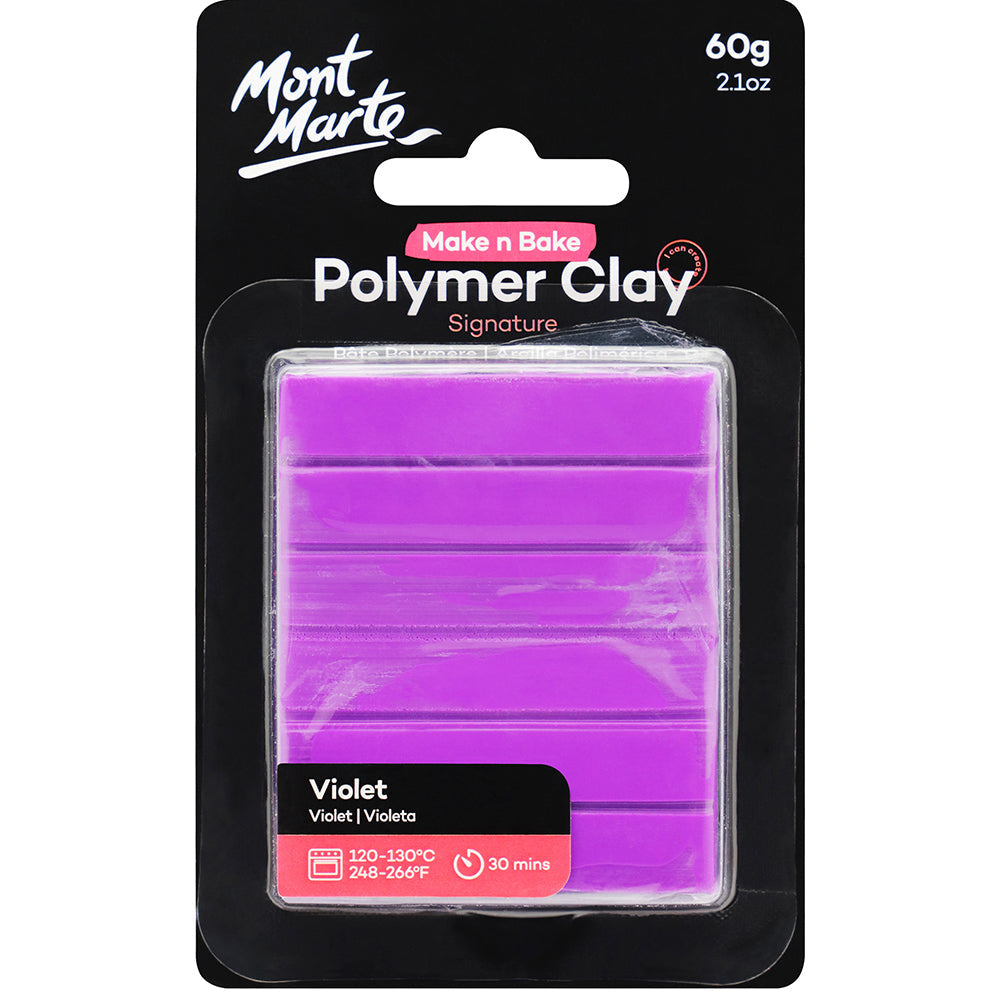 MONT MARTE Make n Bake Polymer Clay 60g (2.1oz) - Violet 1 pc