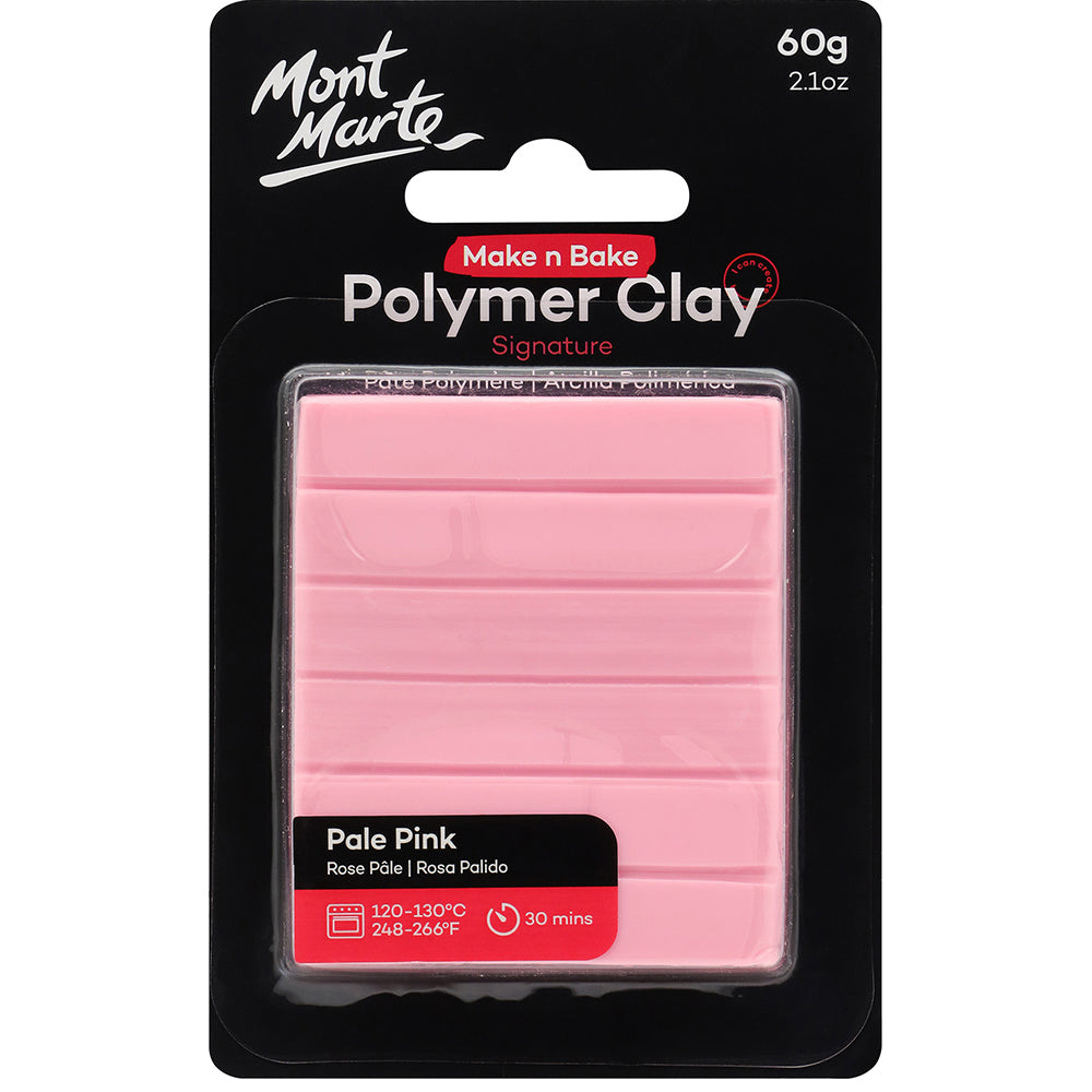 MONT MARTE Make n Bake Polymer Clay 60g (2.1oz) - Pale Pink 1 pc