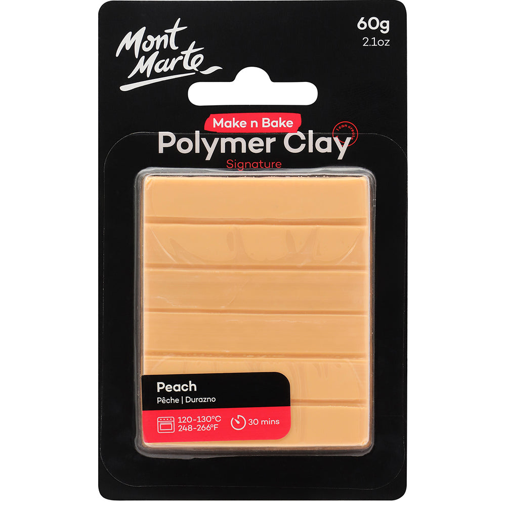 MONT MARTE Make n Bake Polymer Clay 60g (2.1oz) - Peach 1 pc