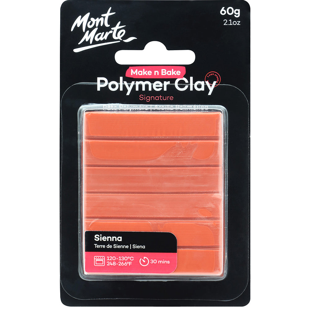 MONT MARTE Make n Bake Polymer Clay 60g (2.1oz) - Sienna 1 pc
