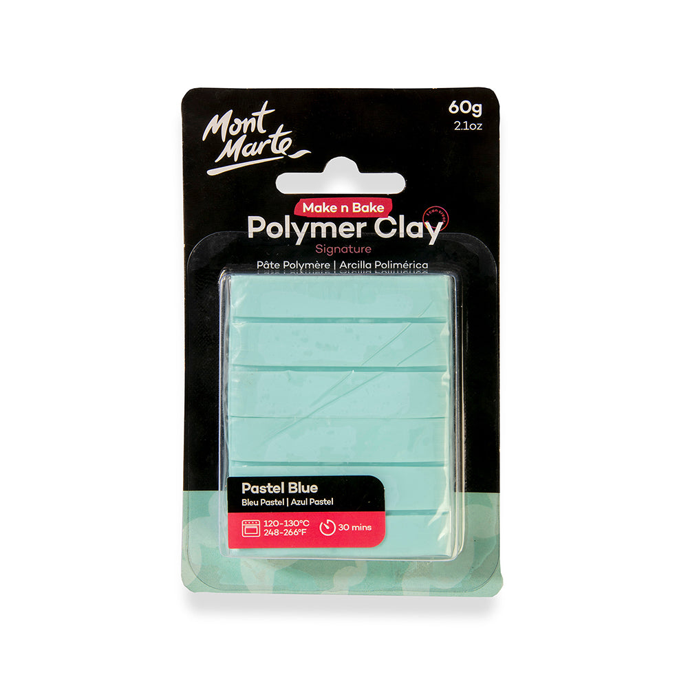 MONT MARTE Make n Bake Polymer Clay 60g (2.1oz) - Pastel Blue 1 pc