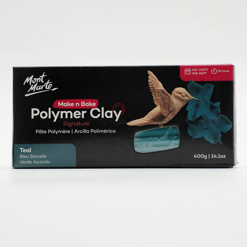 MONT MARTE Make n Bake Polymer Clay 400g (14.1oz) - Teal 1 pc