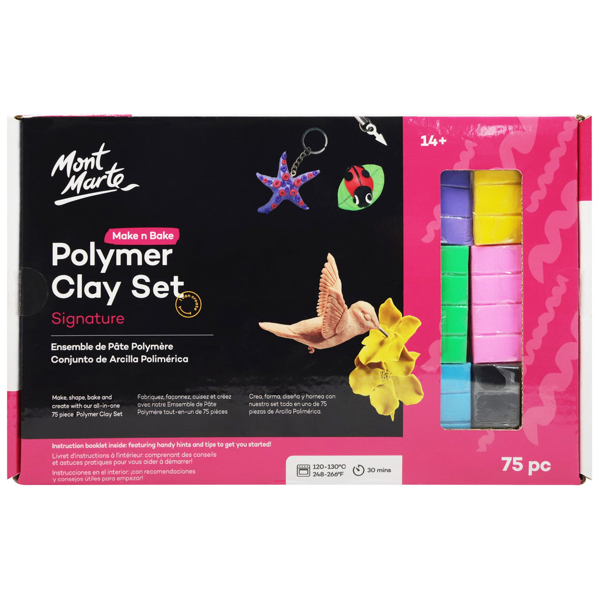 MONT MARTE Make n Bake Polymer Clay Set - 75 pcs