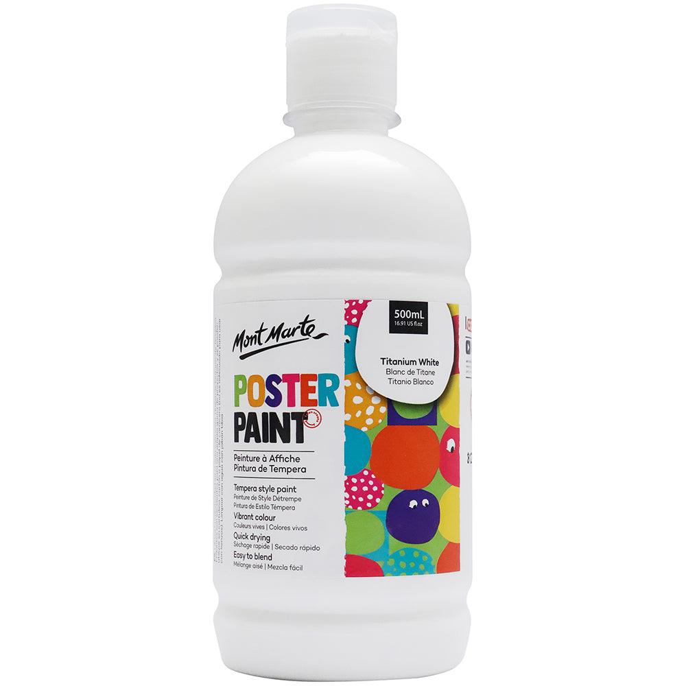 MONT MARTE Poster Paint - 500ml - Titanium White