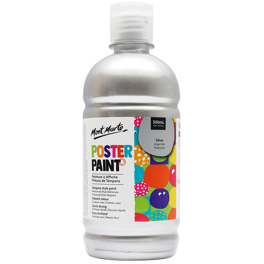 MONT MARTE Poster Paint - 500ml - Silver