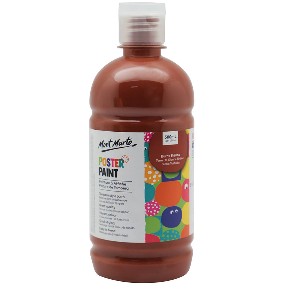 MONT MARTE Poster Paint - 500ml - Burnt Sienna