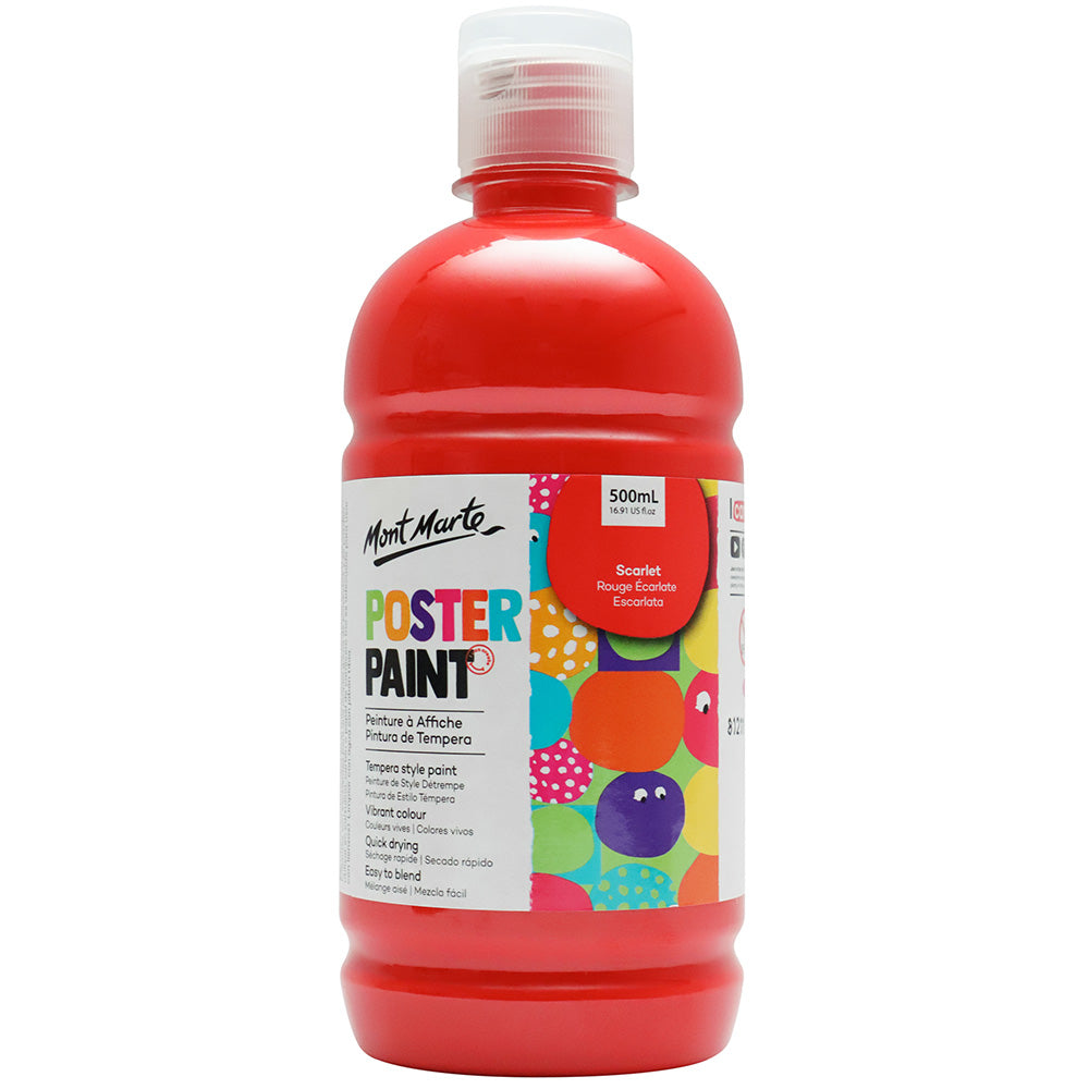 MONT MARTE Poster Paint - 500ml - Scarlet