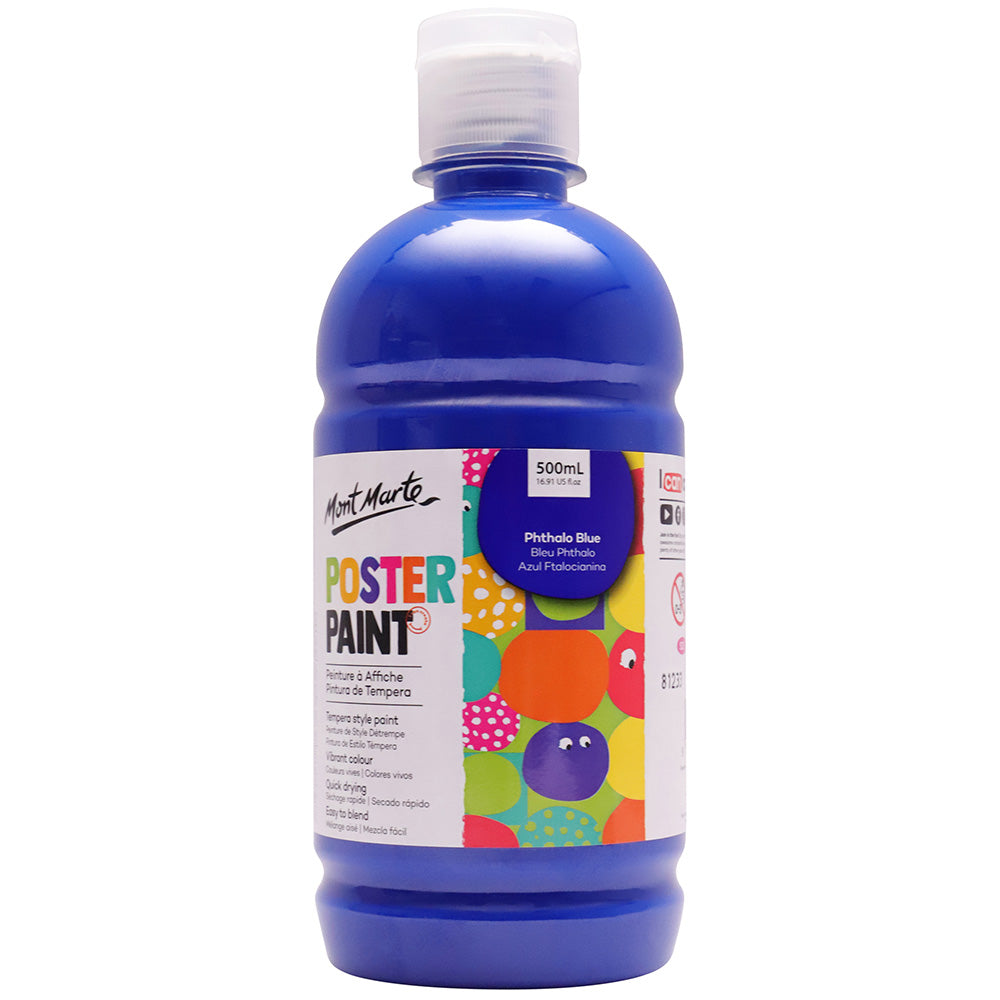 MONT MARTE Poster Paint - 500ml - Phthalo Blue