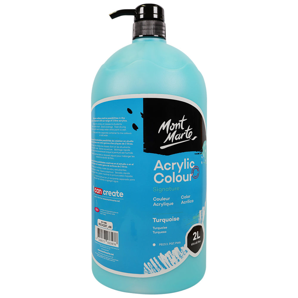 MONT MARTE Signature Acrylic Paint 2L - Turquoise