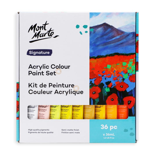 MONT MARTE Signature Acrylic Paint Set - 36pcs x 36ml (1.2oz)