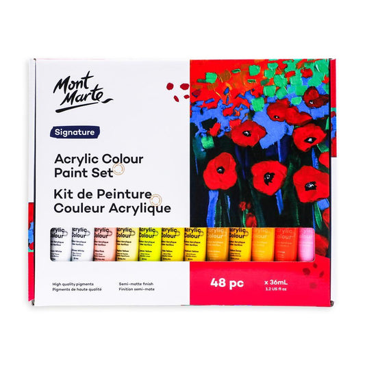 MONT MARTE Signature Acrylic Paint Set - 48pcs x 36ml (1.2oz)