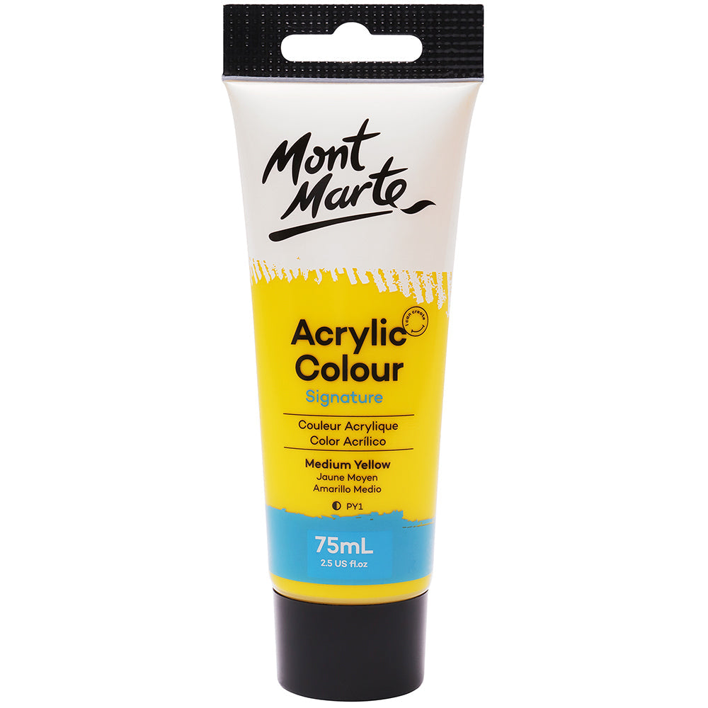 MONT MARTE Signature Acrylic Paint - 75ml - Medium Yellow