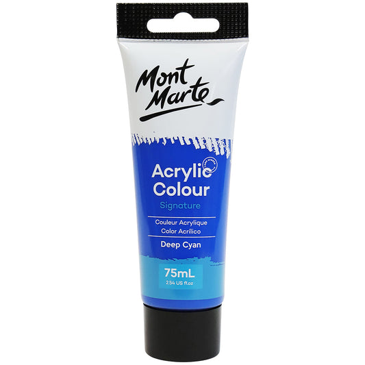 MONT MARTE Signature Acrylic Paint - 75ml - Deep Cyan Blue