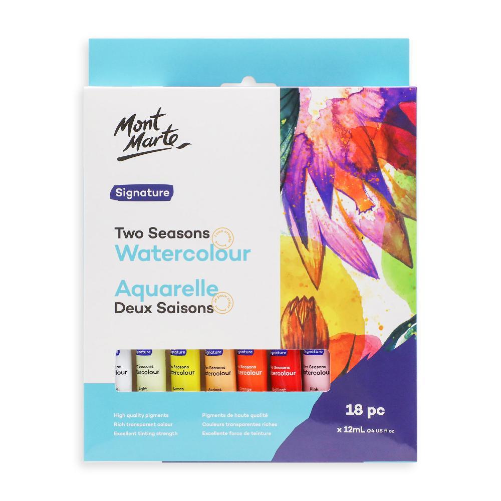 MONT MARTE Two Seasons Watercolour Paint Set - 18pcs x 12ml