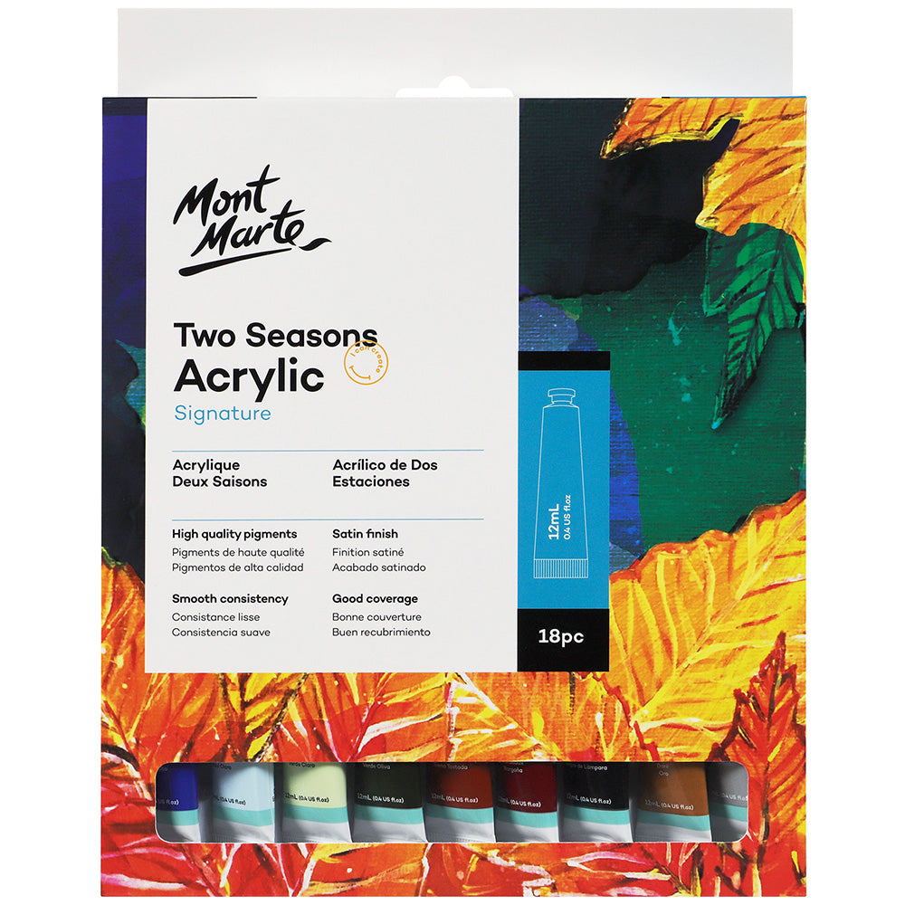 MONT MARTE Two Seasons Acrylic Paint Set - 18pcs x 12ml