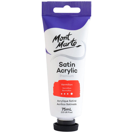MONT MARTE Satin Acrylic Paint - 75ml - Vermillion
