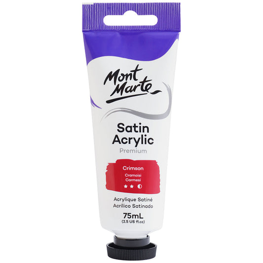MONT MARTE Satin Acrylic Paint - 75ml - Crimson Red